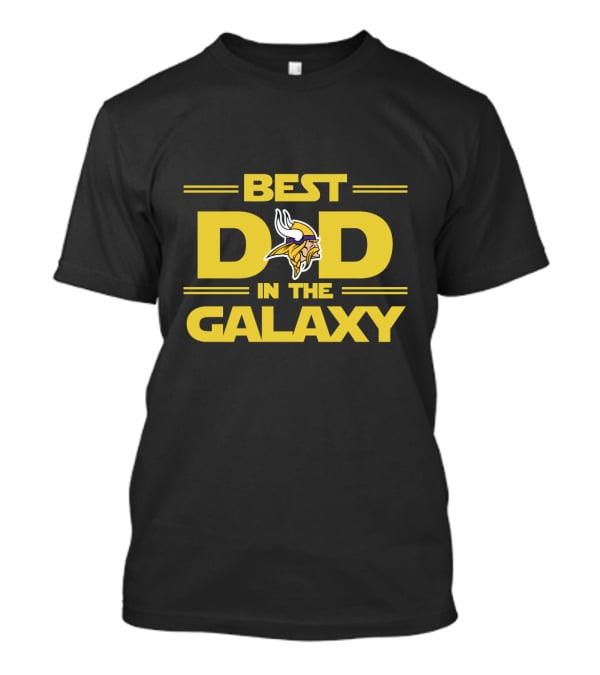 Best Vikings Dad In The Galaxy With Minnesota Football T-Shirt