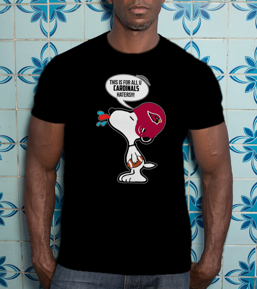 Snoopy Arizona Cardinals Helmet Football Fans Cardinals Haters T-Shirt