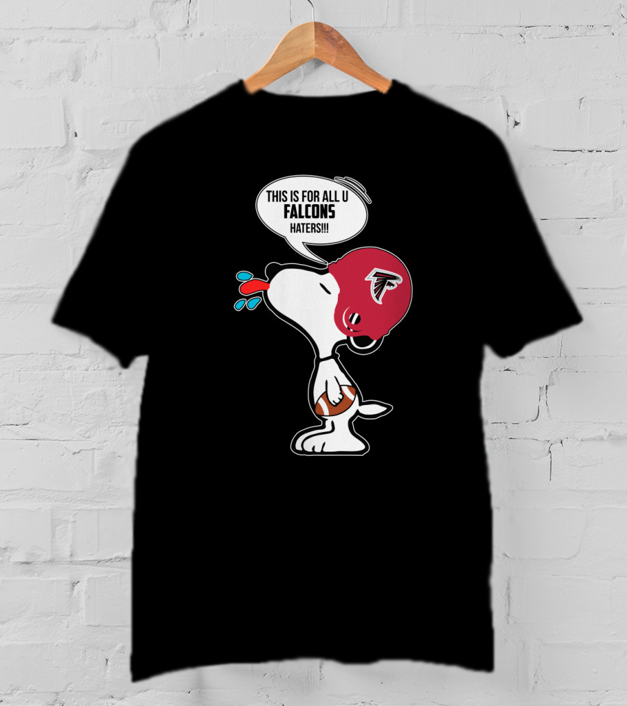 Snoopy Falcons Haters Football Helmet T-Shirt