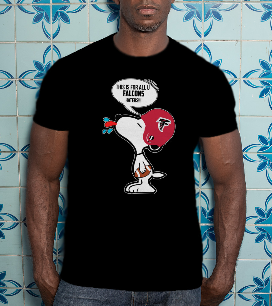 Snoopy Falcons Haters Football Helmet T-Shirt