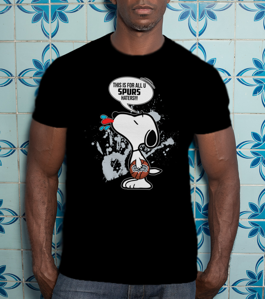 Snoopy Spurs Haters Basketball Fan Statement T-Shirt