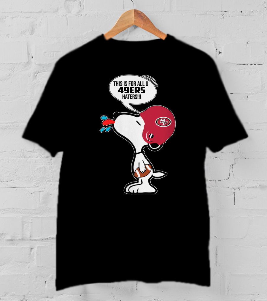 Snoopy 49ers Haters Football Helmet T-Shirt