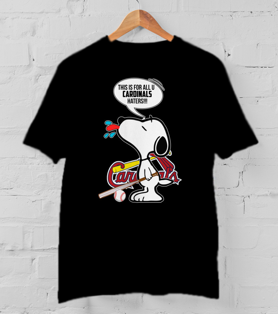 Snoopy MLB Cardinals Defense St. Louis Baseball Fans T-Shirt