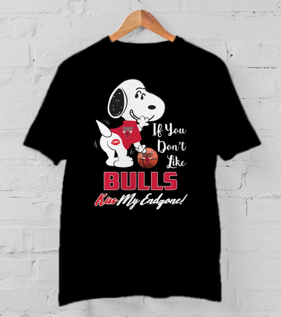 Snoopy If You Don’t Like Chicago Bulls Kiss My Endzone T-Shirt