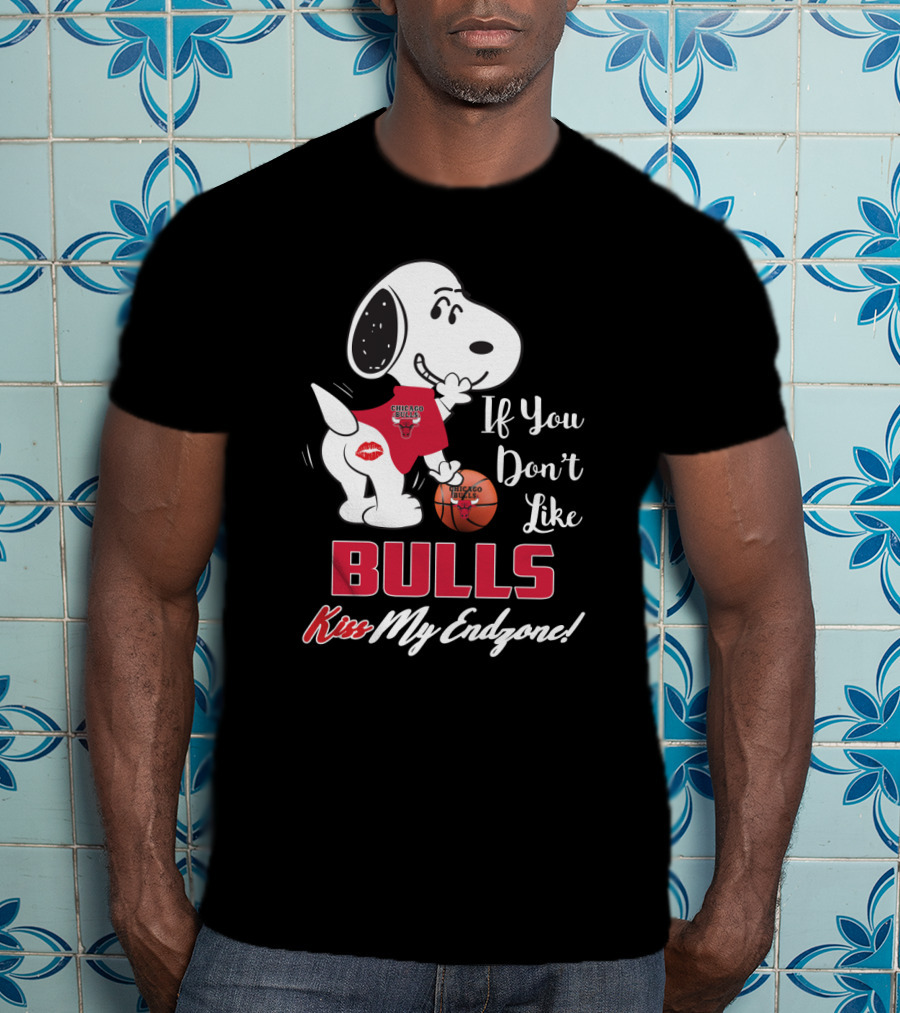 Snoopy If You Don’t Like Chicago Bulls Kiss My Endzone T-Shirt