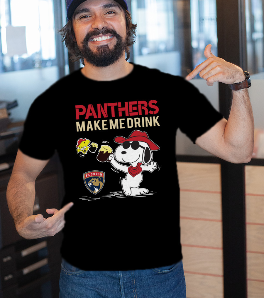Panthers Make Me Drink Snoopy Florida Panthers Fans T-Shirt