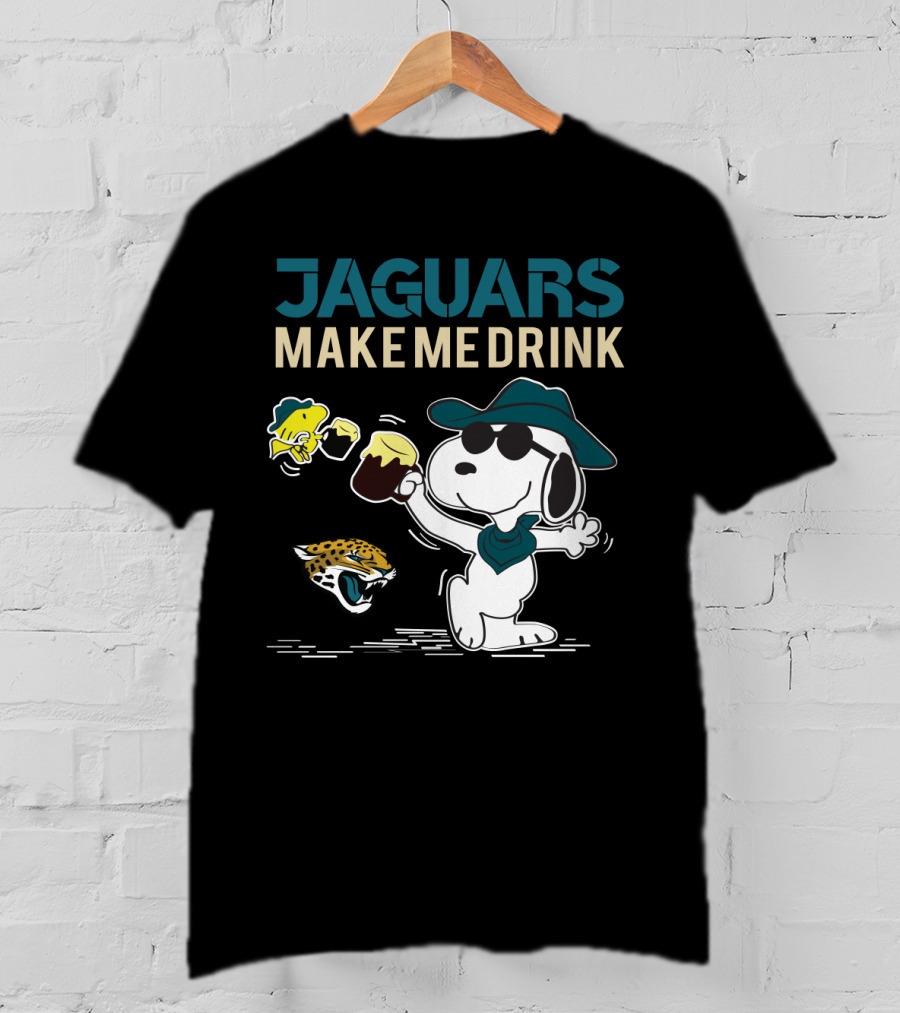Jaguars Make Me Drink Snoopy For Jacksonville Jaguars Fans T-Shirt