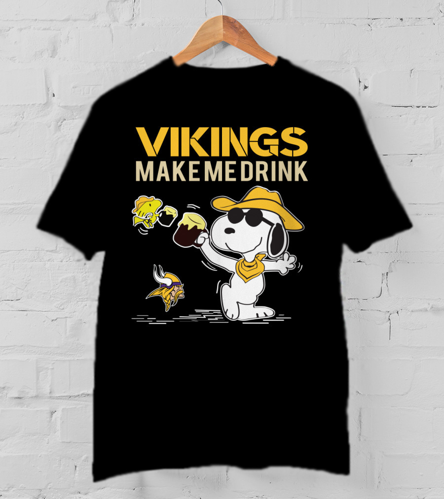 Vikings Make Me Drink Snoopy Minnesota Fans T-Shirt