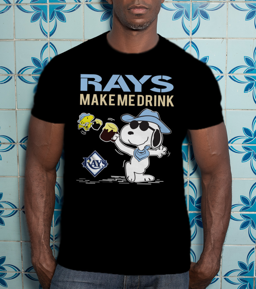 Rays Make Me Drink Snoopy Tampa Bay Fans T-Shirt