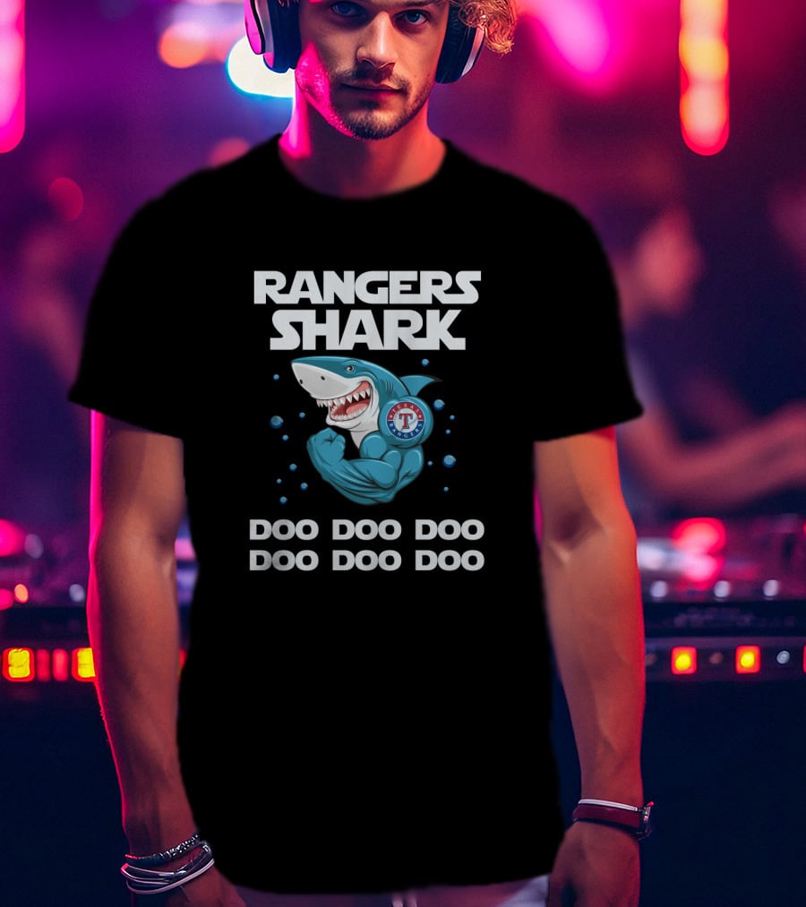 Rangers Shark Doo Doo Doo Texas Mlb T-Shirt