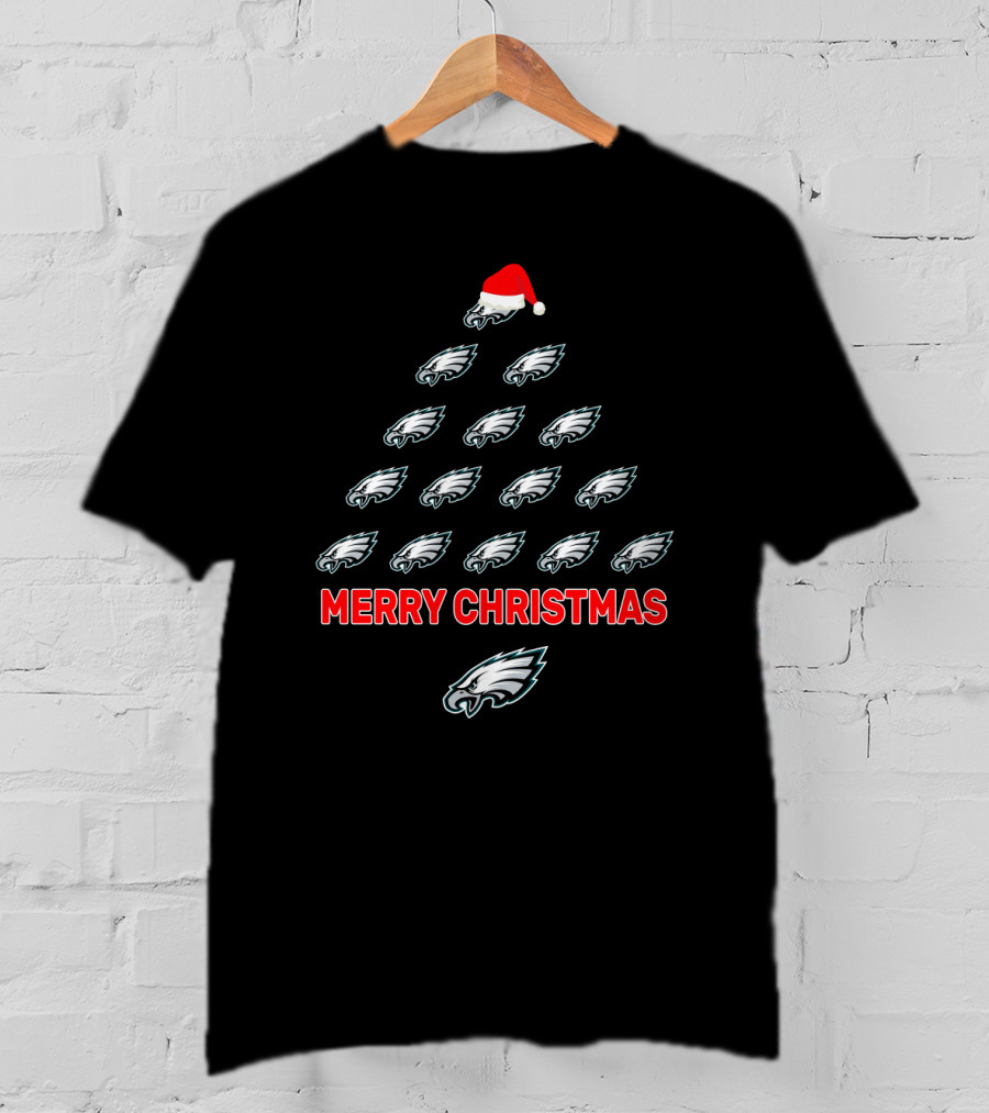 Merry Christmas Philadelphia Eagles Christmas Tree T-Shirt