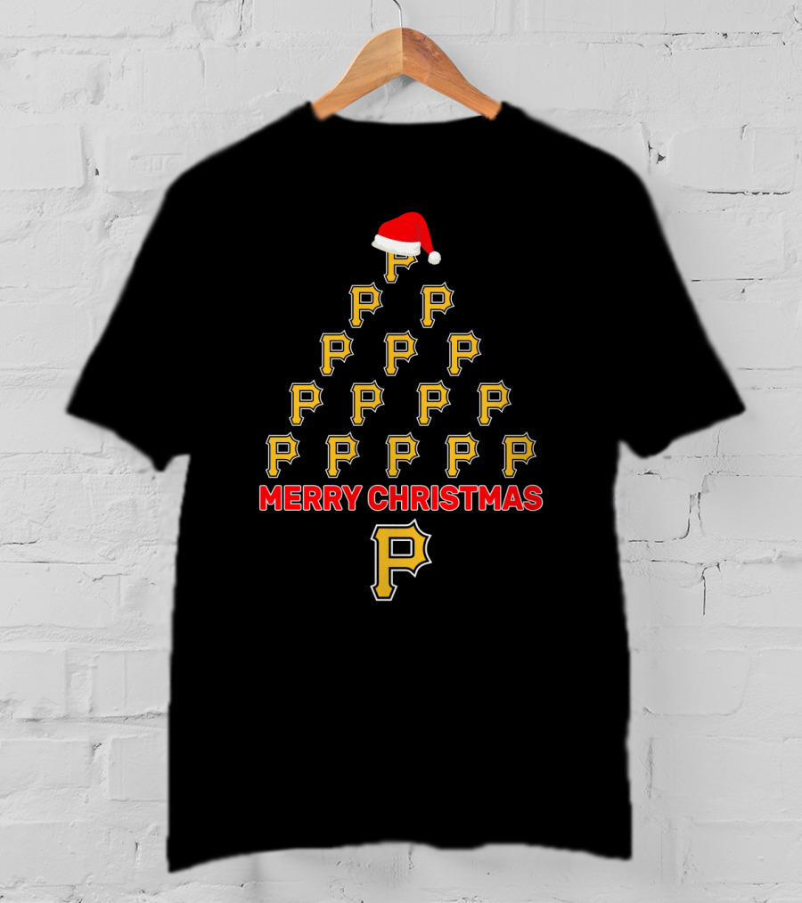 Pittsburgh Pirates Merry Christmas Tree Design For Fans T-Shirt