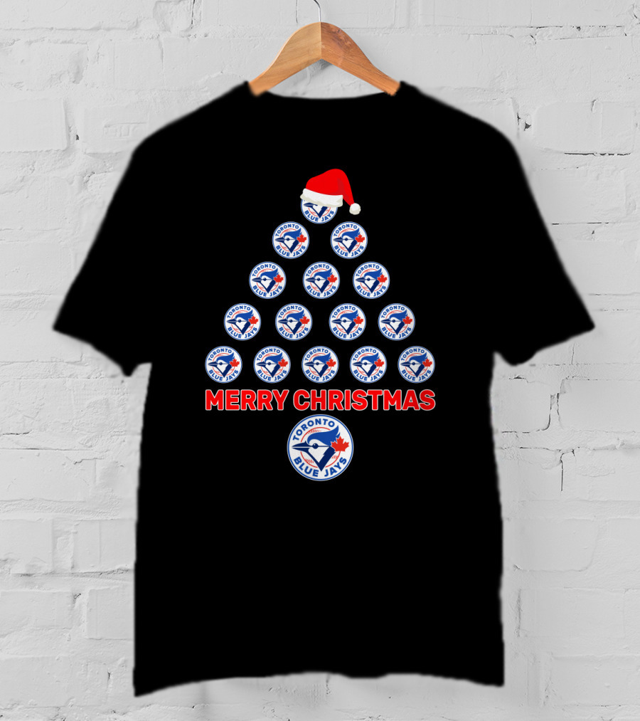 Toronto Blue Jays Christmas Tree Merry Christmas Baseball Fan T-Shirt