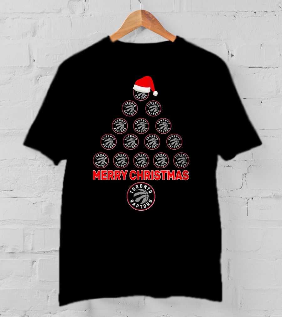 Toronto Raptors Merry Christmas Tree T-Shirt