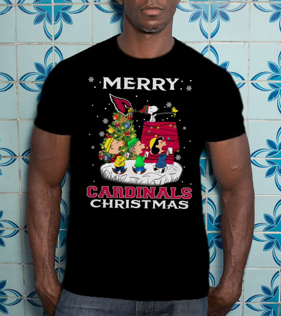 Merry Christmas Arizona Cardinals Snoopy Fans T-Shirt