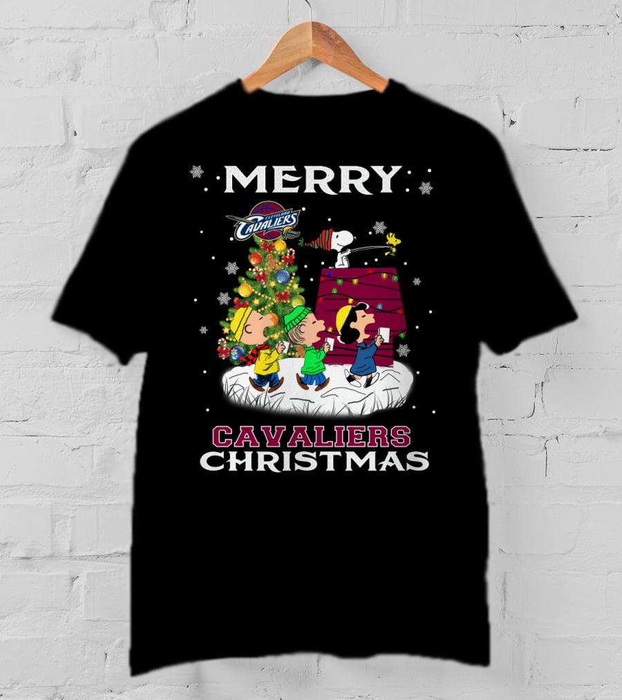 Merry Cavaliers Christmas Cleveland Snoopy Cavaliers T-Shirt