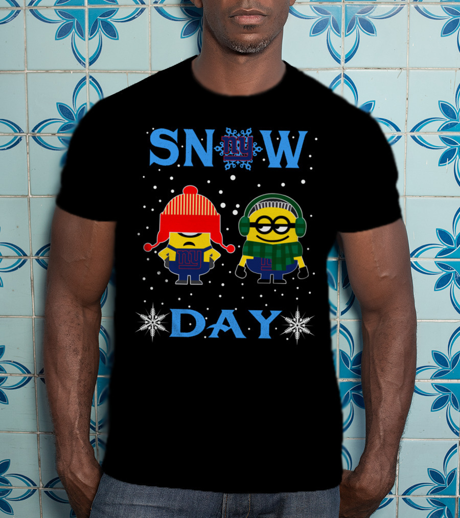 New York Giants Minion Fans Snow Day Fun T-Shirt
