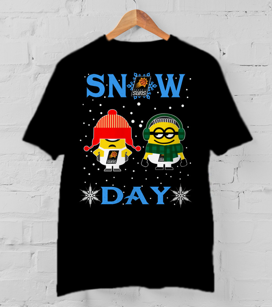 Snow Day Phoenix Suns Minion Fans Winter Style T-Shirt