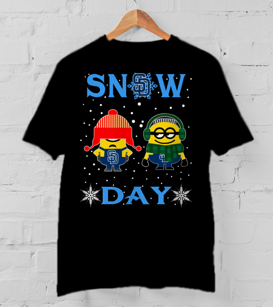 San Diego Padres Minion Fans Celebrate Snow Day T-Shirt