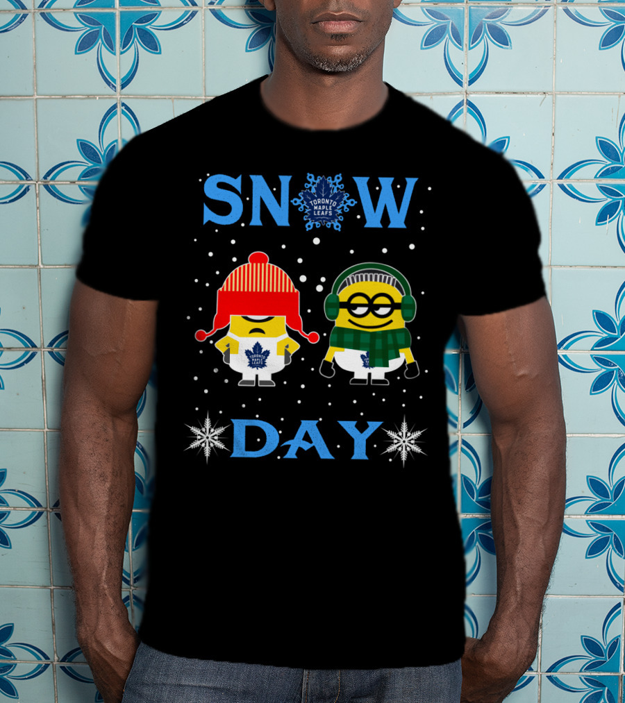 Snow Day With Toronto Maple Leafs And Minion Winter Fun T-Shirt