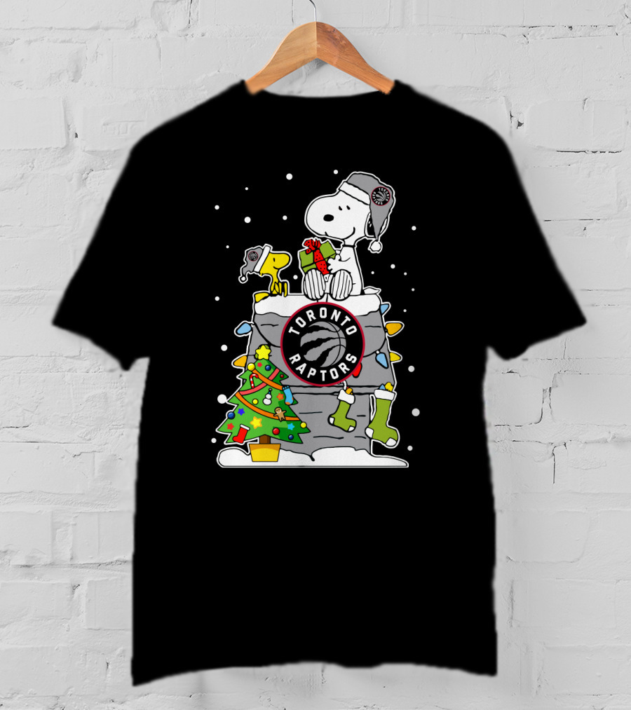 Toronto Raptors Snoopy Christmas Peanuts Holiday Basketball Gift T-Shirt