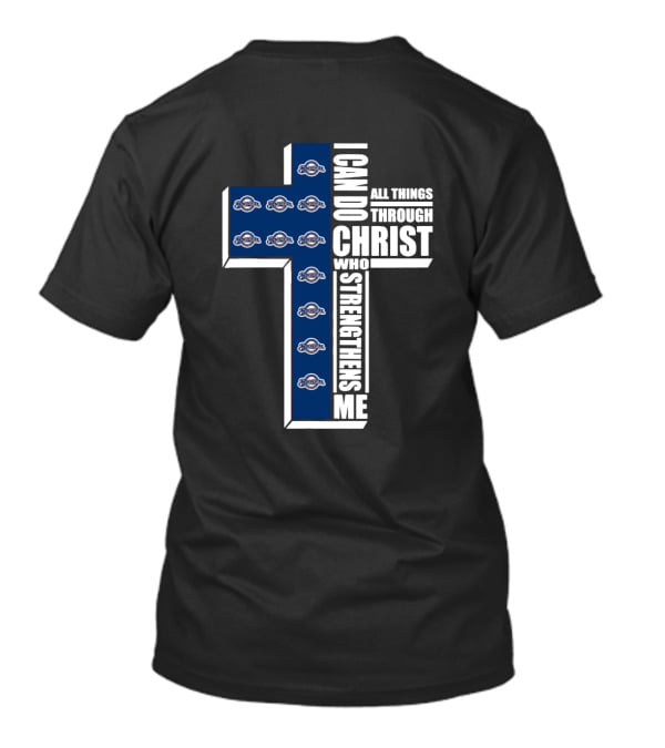 Milwaukee Brewers I Can Do All Things Through Christ Logo Cross T-Shirt