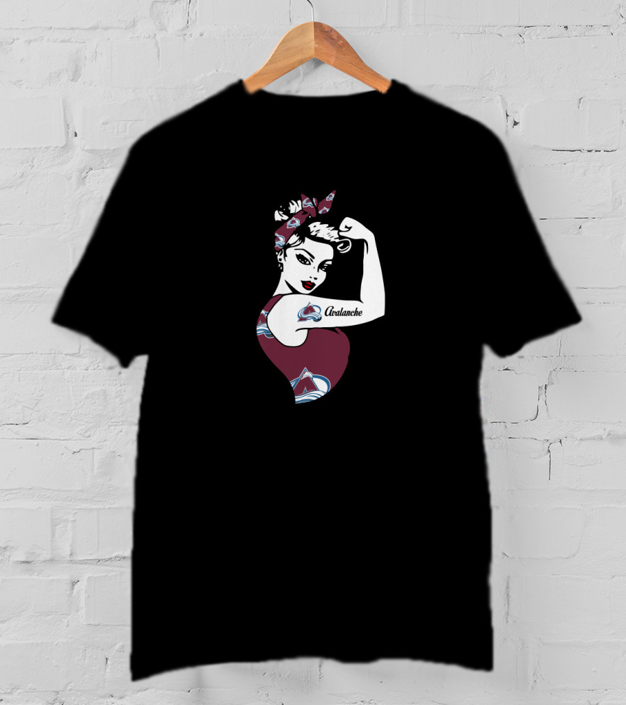 Colorado Avalanche Unbreakable Strong Girl With Ice Hockey Spirit T-Shirt