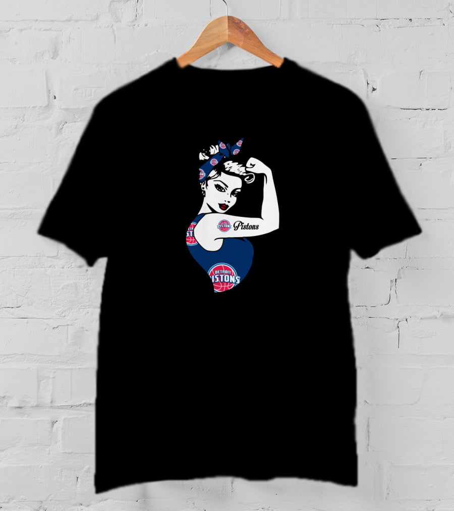 Detroit Pistons Unbreakable Strong Girl T-Shirt