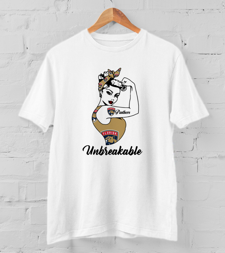 Unbreakable Florida Panthers Strong Girl Empowerment T-Shirt