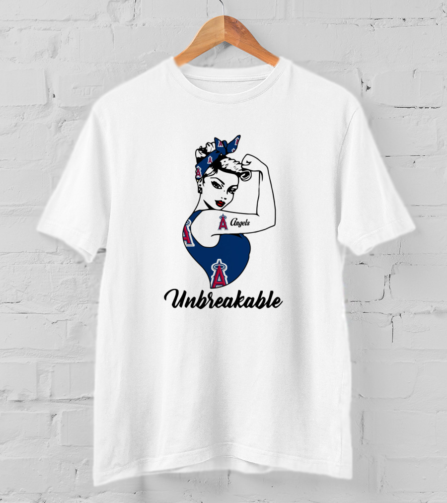 Unbreakable Los Angeles Angels Strong Woman T-Shirt