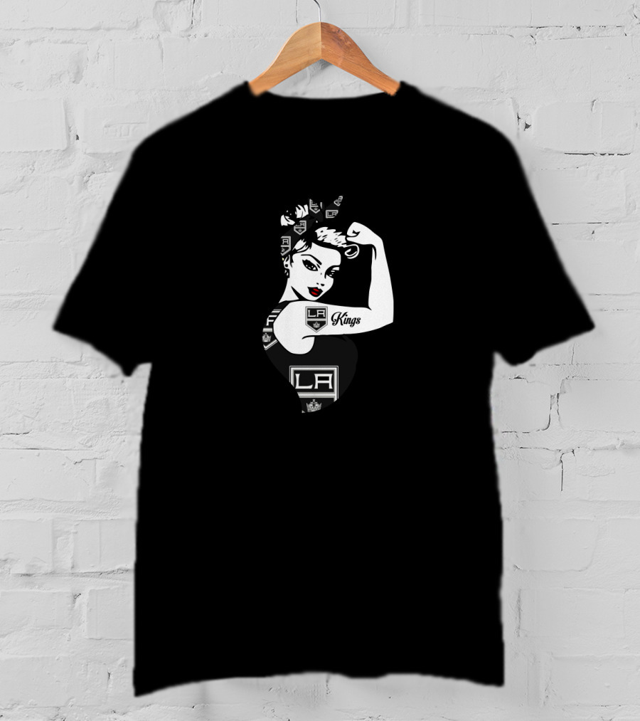 Los Angeles Kings Unbreakable Strong Girl Iconic Team Spirit Empowerment T-Shirt