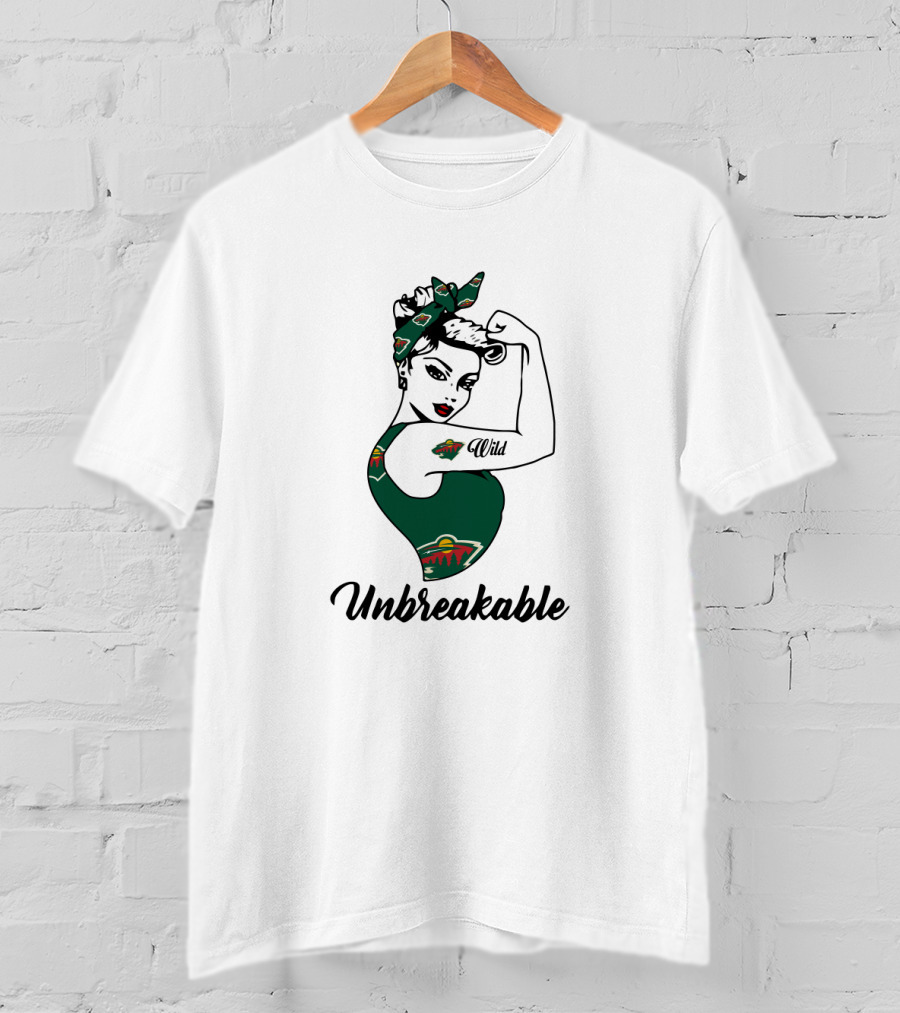 Unbreakable Minnesota Wild Strong Girl Iconic T-Shirt
