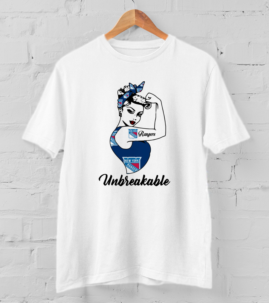 Unbreakable New York Rangers Strong Girl Empowerment T-Shirt