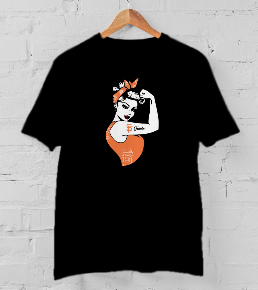 San Francisco Giants Unbreakable Strong Girl Tattoo T-Shirt