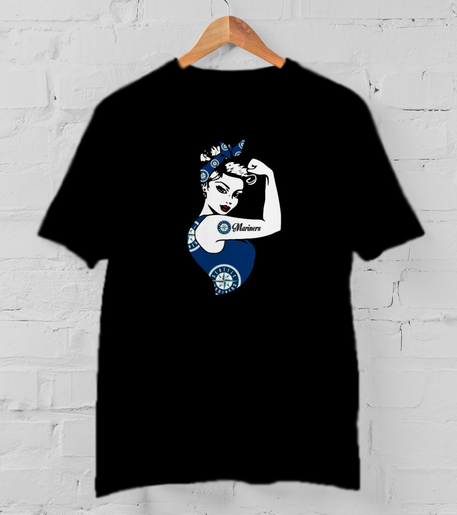Unbreakable Mariners Strong Girl Rosie The Riveter Seattle T-Shirt