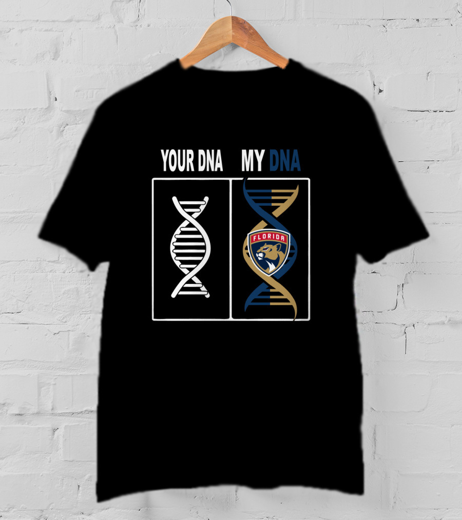 Florida Panthers Fan DNA Comparison With Team Logo Integration T-Shirt