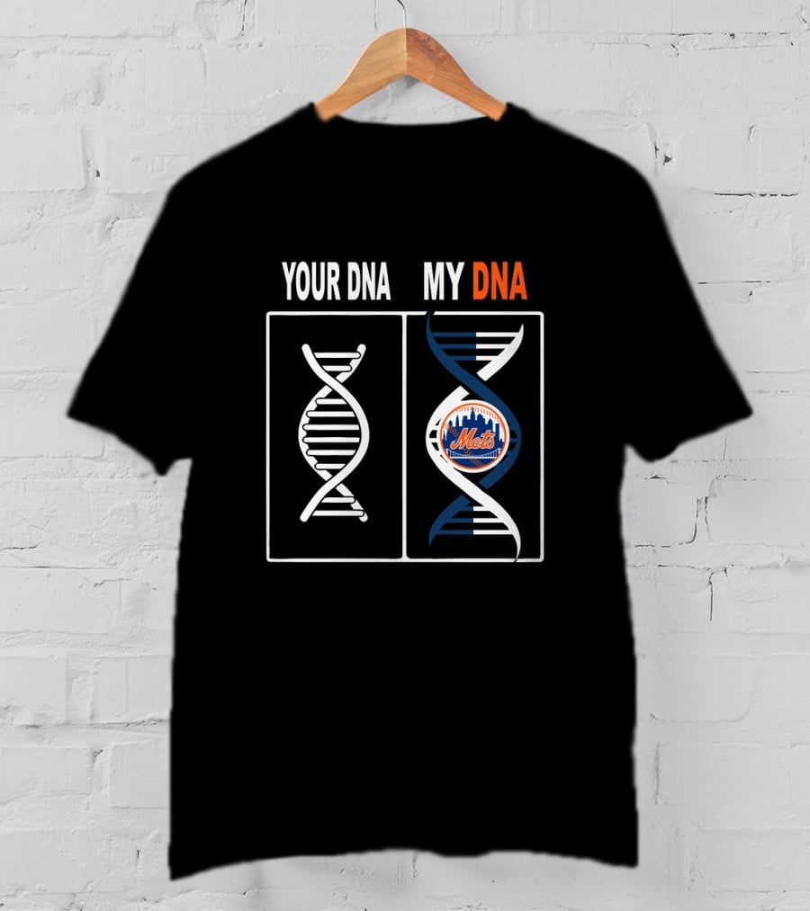 Your DNA My DNA New York Mets Baseball Fan Logo Twist T-Shirt