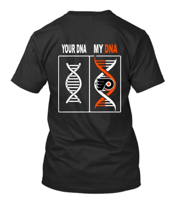 Your DNA My DNA Philadelphia Flyers Hockey Fan Logo Representation T-Shirt