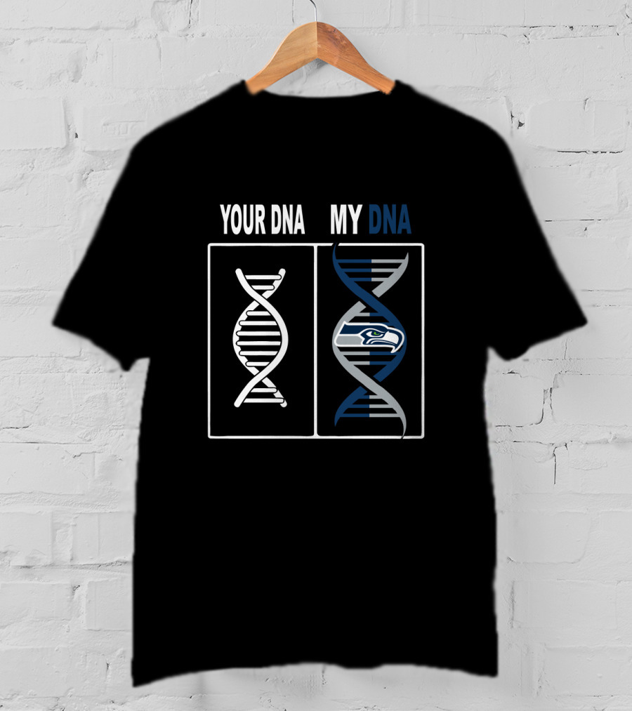 Your Dna My Dna Seattle Seahawks Fan Dna Helix T-Shirt