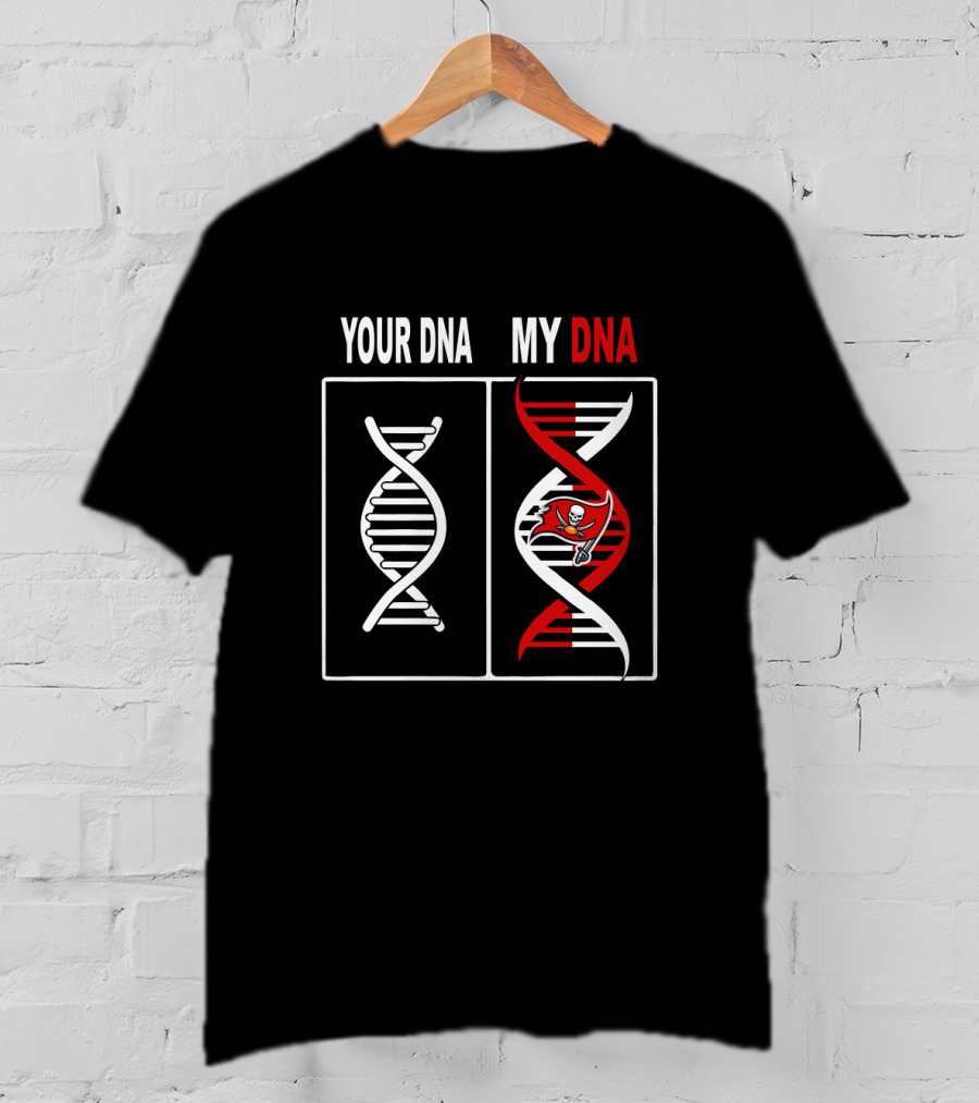 Your Dna My Dna Tampa Bay Buccaneers Fan Pride Spiral T-Shirt