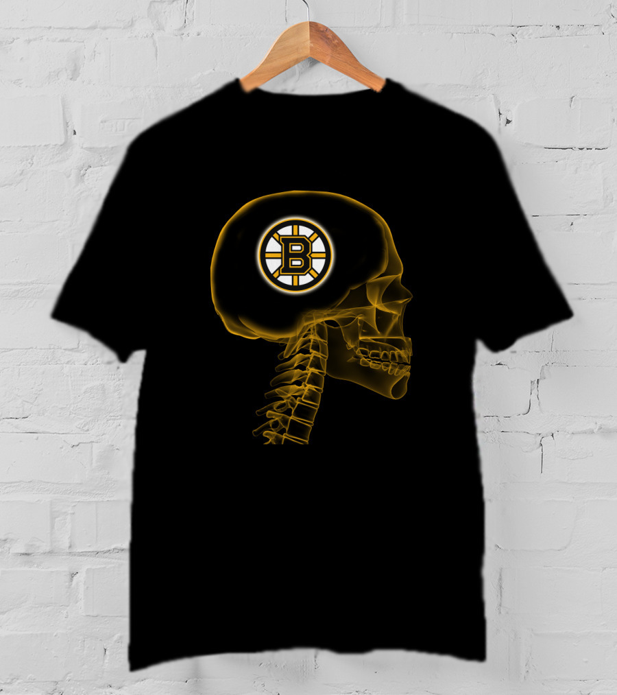 Boston Bruins Skull X-Ray Logo Integration T-Shirt