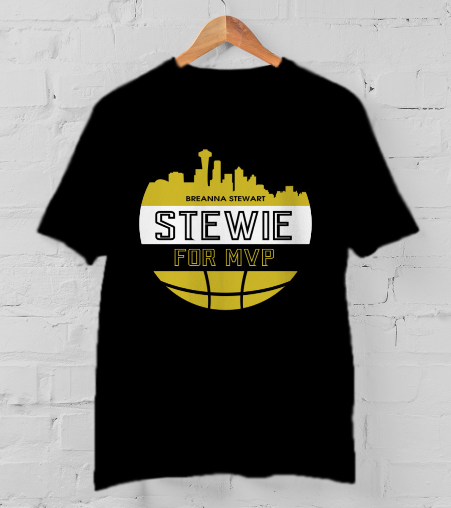 Breanna Stewart Stewie For MVP Seattle Skyline Basketball Fan T-Shirt