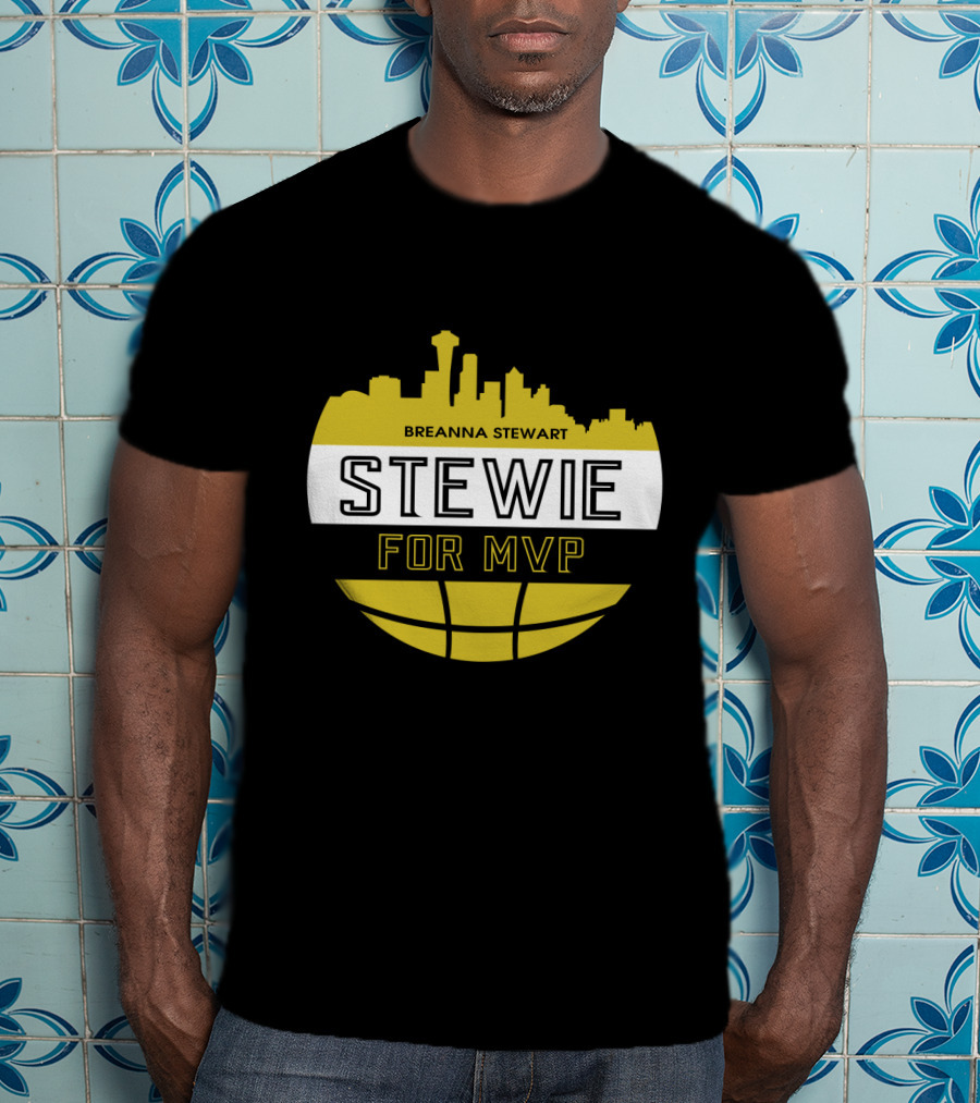 Breanna Stewart Stewie For MVP Seattle Skyline Basketball Fan T-Shirt