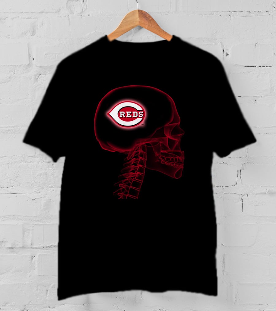 Cincinnati Reds Logo Inside Brain X-Ray T-Shirt