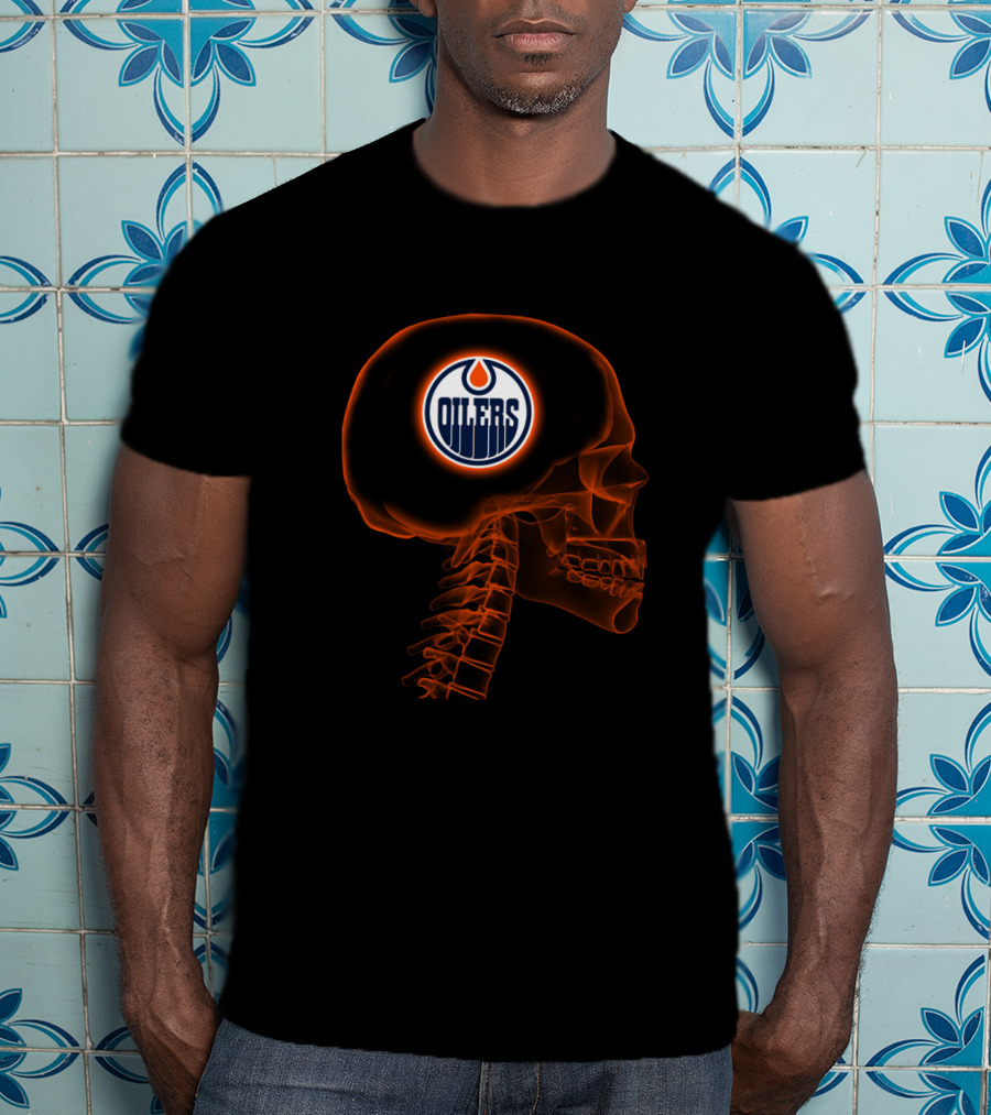 Edmonton Oilers Brain X-Ray T-Shirt