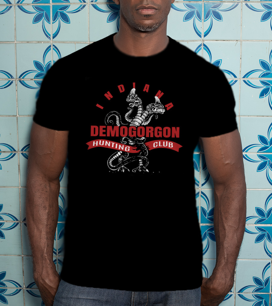 Indiana Demogorgon Hunting Club IN Stranger Things Fans T-Shirt