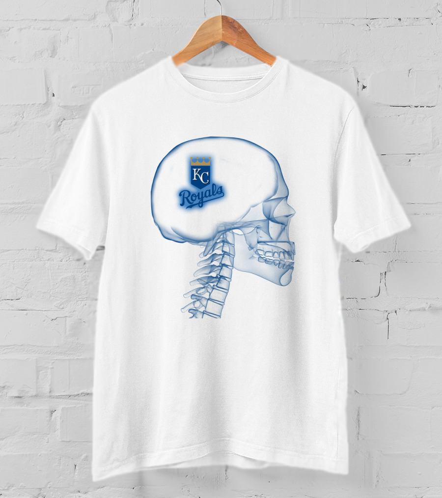 Kansas City Royals KC Logo In A Brain X-Ray T-Shirt