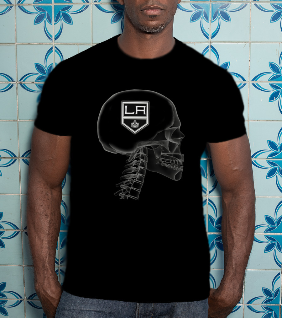 Los Angeles Kings LA Hockey Skull T-Shirt