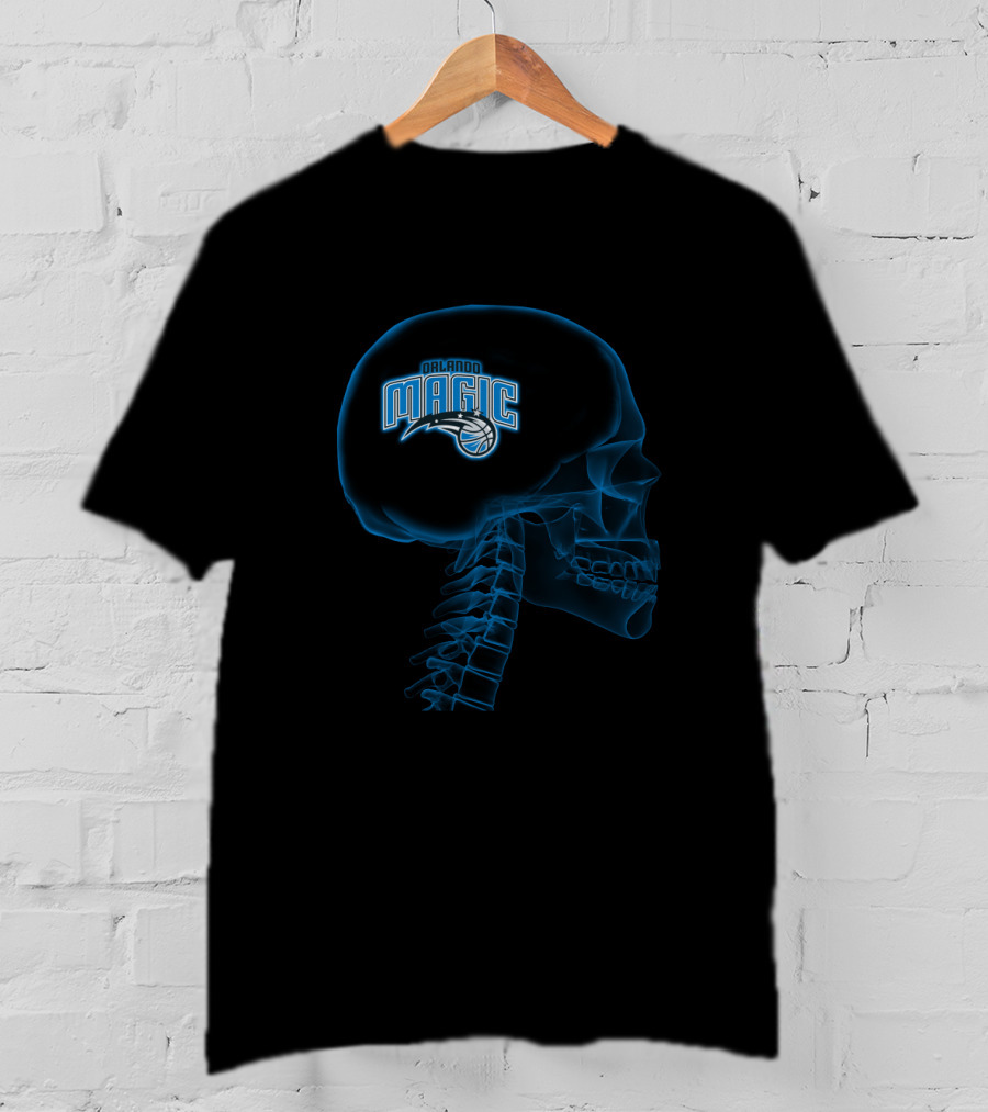 Orlando Magic Brain Skull Halloween Fan T-Shirt