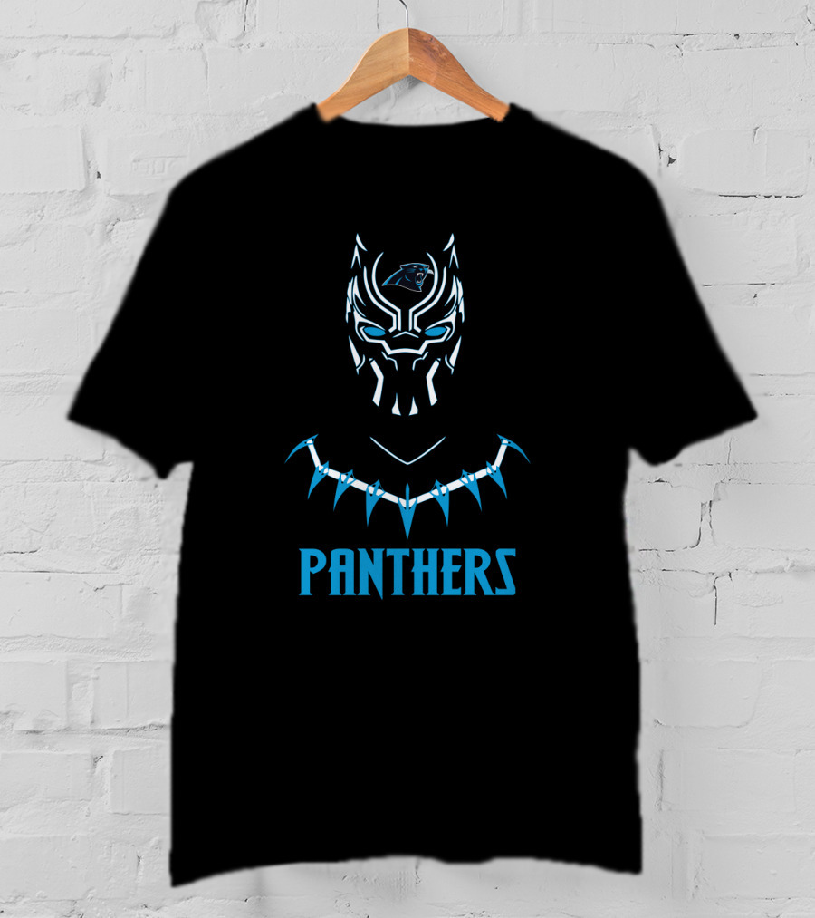 Carolina Panthers And Black Panther Fusion Fan T-Shirt